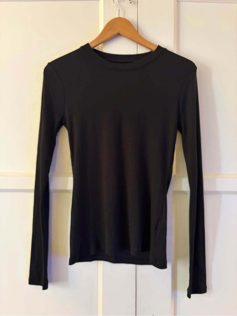 Madewell Fine Ribbed Crewneck Long-Sleeve Tee • NWT - Picture 4 of 7